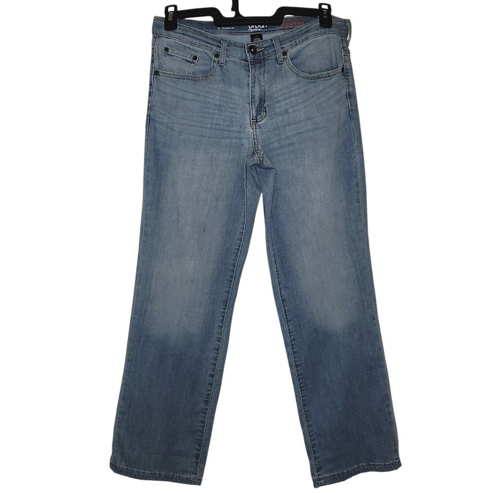 Urban Pipeline Superflex Straight-Fit Jeans Women's Size 14 Excellent Light Wash